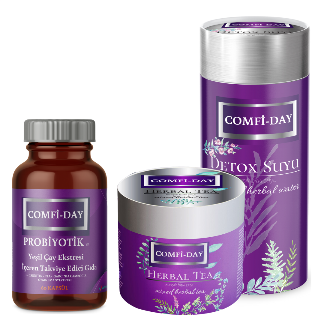 COMFI-DAY FORM SET  -Comfi-Day 60 Kapsül + Comfi-Day Bitkisel Form Çay + Detox Suyu